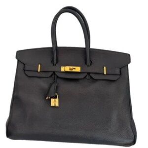 Hermès Birkin 35 Noir Black Togo Leather Gold Hardware  (RA Certificate) dustbag